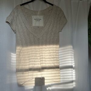 Abercrombie & Fitch Cream Cable Knit Pullover